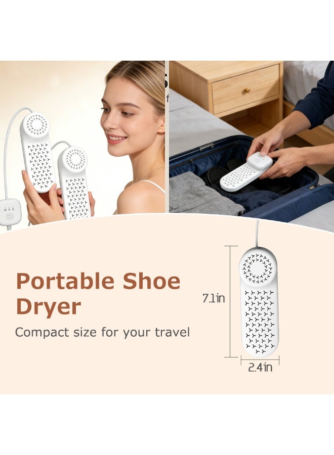 فورثكان مجفف أحذية كهربائي مع مؤقت محمول يعمل بتسخين USB لتدفئة الأحذية تجفيف سريع إزالة الرطوبة والقضاء على الروائح مناسب لمواسم الأمطار والسفر في الشتاء - Image 4